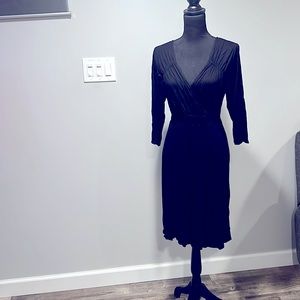 Black Mid Maternity Dress with 3/4 sleeves size XXL